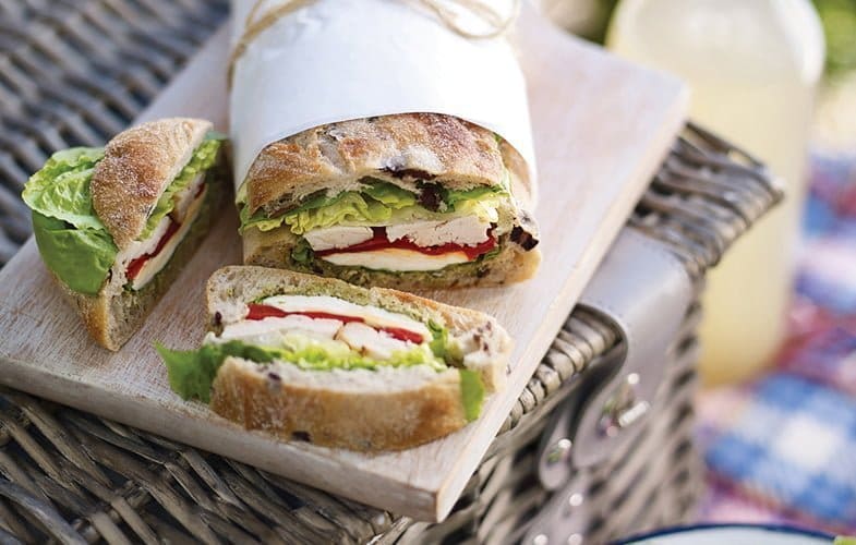 Chicken and mozzarella sandwich loaf - appetite magazine