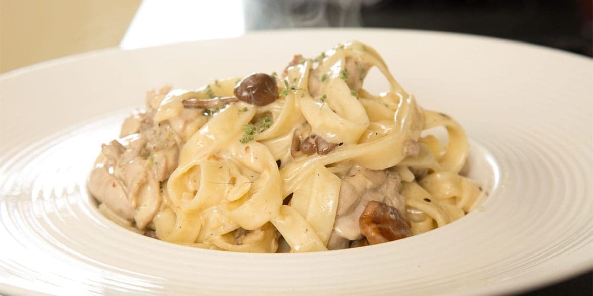 Wild rabbit tagliatelle