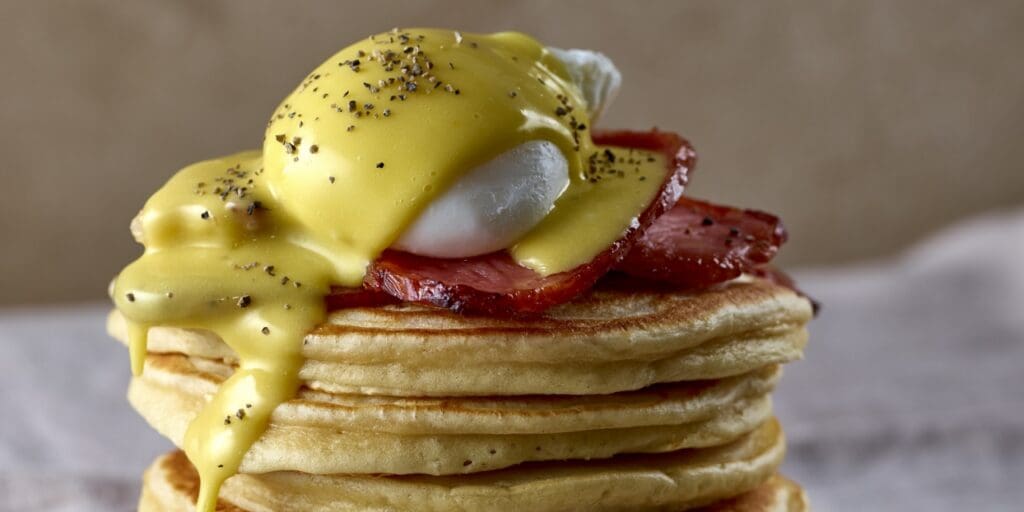 Eggs Benedict pancakes appetite magazine