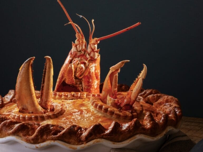 Terry Laybourne's chicken, lobster &morel mushroom pie