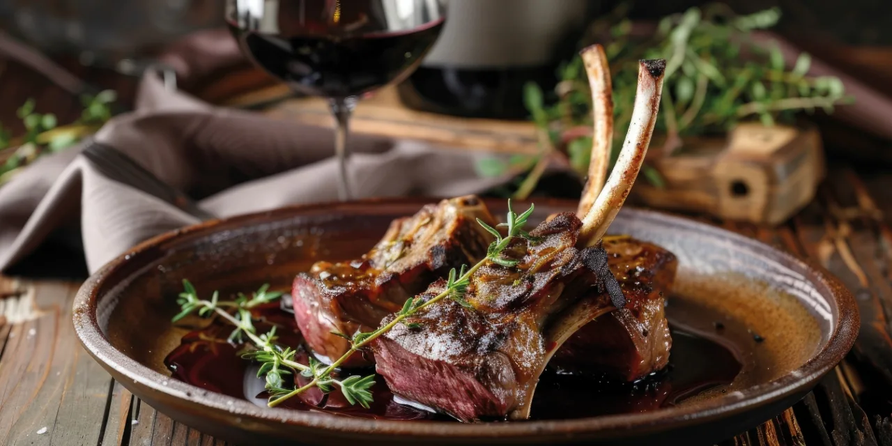 lamb chops stock