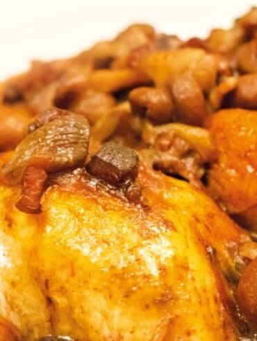 Pheasant with mushrooms