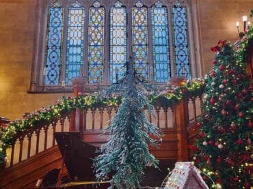 Matfen Hall at Christmas time