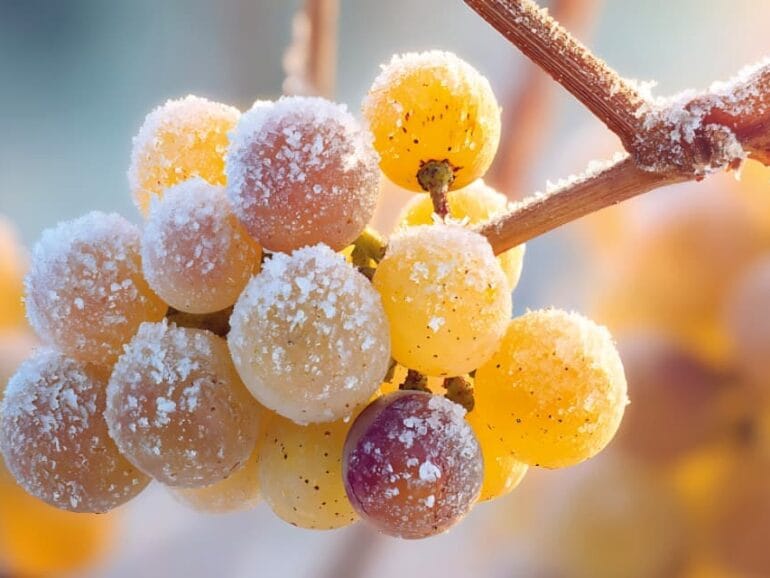 Frozen grapes