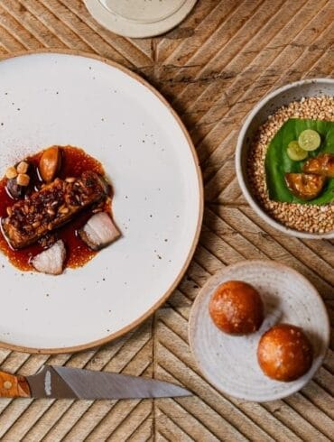 Pine old spot pork dish