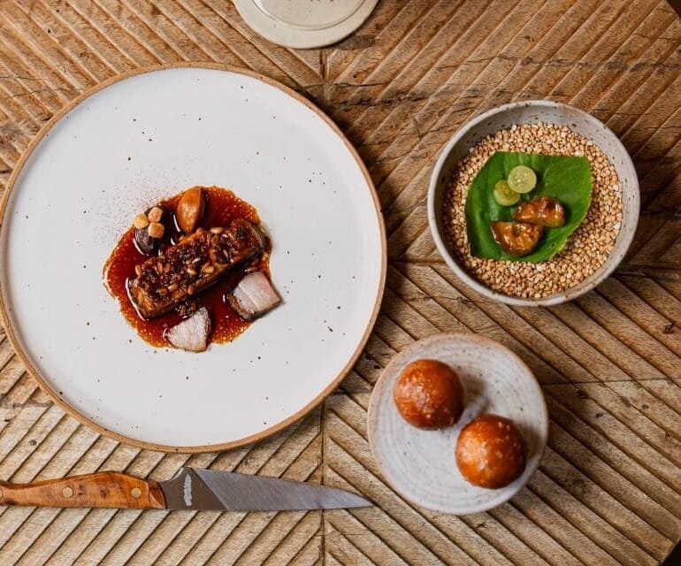 Pine old spot pork dish