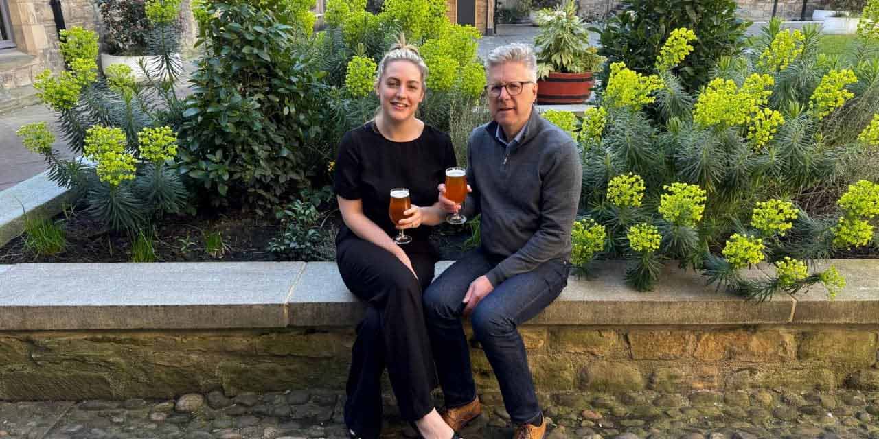 Rebecca Armstrong and Blackfriars owner Andy Hook