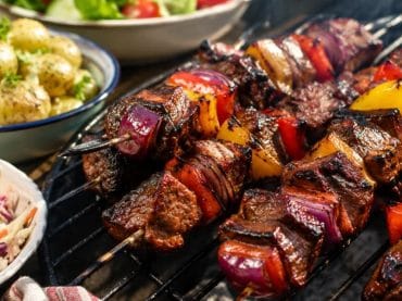 Nicholsons Butchers’ Sticky Northumbrian BBQ Beef Kebabs