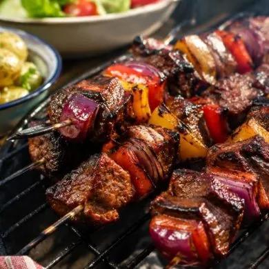 Nicholsons Butchers’ Sticky Northumbrian BBQ Beef Kebabs