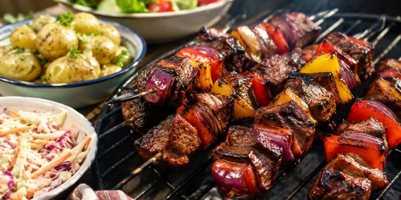 Nicholsons Butchers’ Sticky Northumbrian BBQ Beef Kebabs