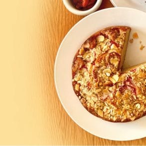 Plum crumble cake